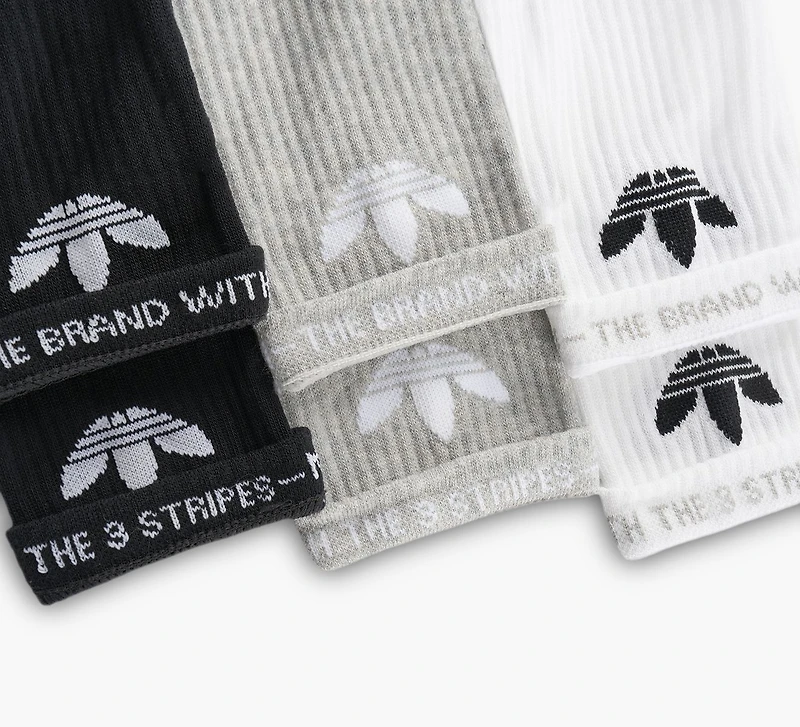 TREFOIL CREW SOCK CUSHION 6 PAIR PACK
