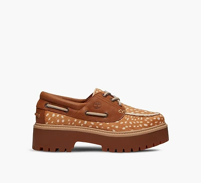 STONE STREET PLATFORM DEER PRINT BOAT SHOE