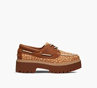 STONE STREET PLATFORM DEER PRINT BOAT SHOE