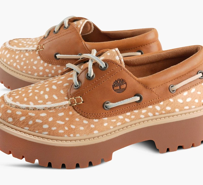 STONE STREET PLATFORM DEER PRINT BOAT SHOE