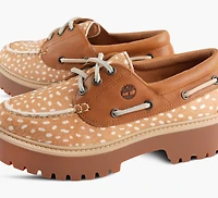 STONE STREET PLATFORM DEER PRINT BOAT SHOE