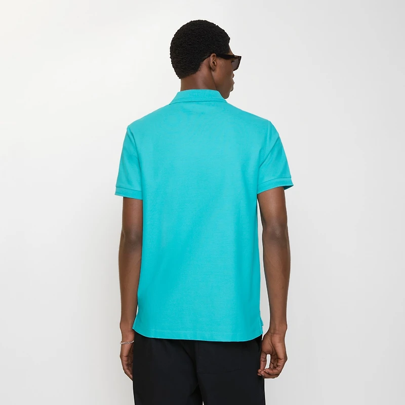 Cotton Polo Shirt in Atom blue - Men | Burberry® Official