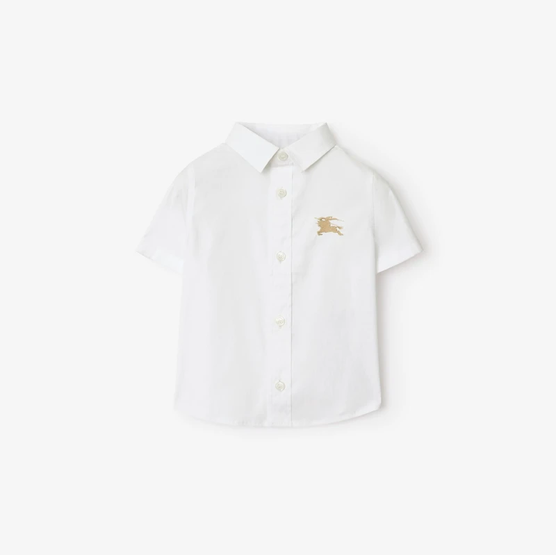 Stretch Cotton Shirt in White | Burberry® Official