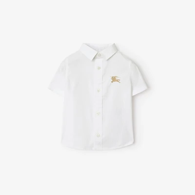 Stretch Cotton Shirt in White | Burberry® Official