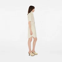 Check Cotton Shirt Dress in Magnolia - Women | Burberry® Official