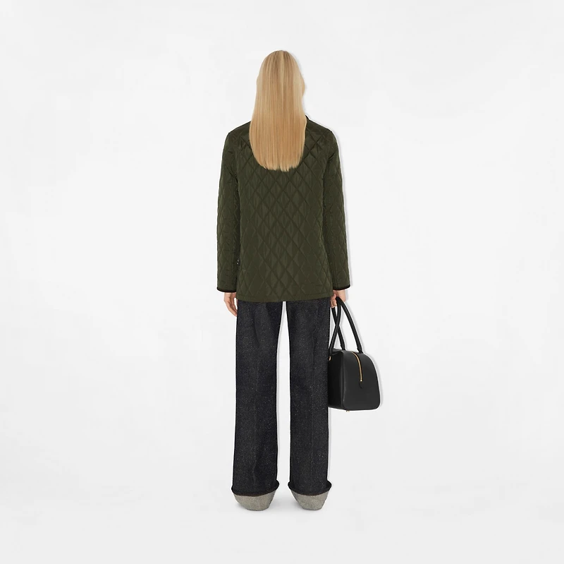 Quilted Nylon Barn Jacket in Shale/brush - Women | Burberry® Official
