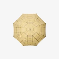Check Nylon Cotton Umbrella in Buff | Burberry® Official
