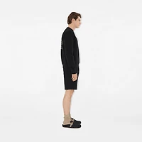 Knight Stamp Cotton Shorts in Black - Men | Burberry® Official