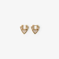 Small Shield Pavé Earrings in Gold/clear - Women | Burberry® Official