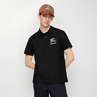 EKD Sketch Cotton Polo Shirt in Black - Men | Burberry® Official
