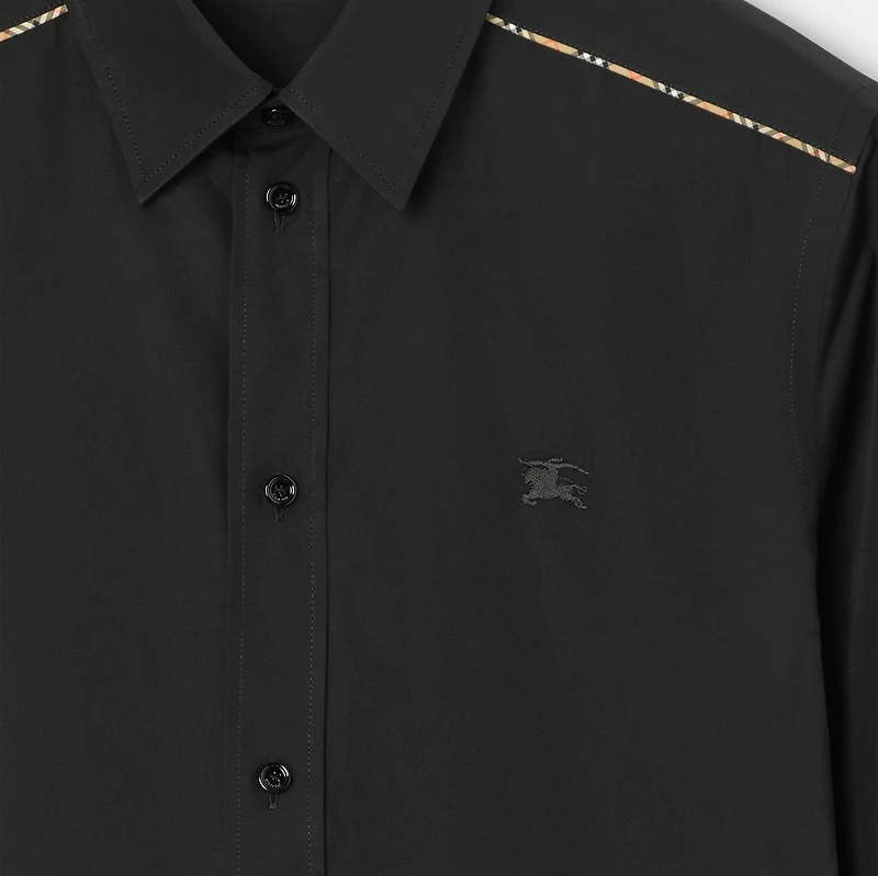 Cotton Shirt in Black - Men | Burberry® Official