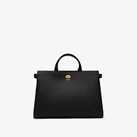 Cotswolds Check Tote in Black - Women