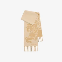 Reversible EKD Wool Scarf in Sand beige | Burberry® Official