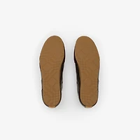 Leather Knight Runner Sneakers​ in Moorhen brown - Women | Burberry® Official