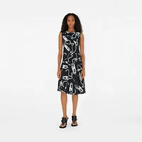 Knight Hardware Dress in Silver/black - Women | Burberry® Official