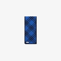 Narrow Check Wool Scarf in Ink blue | Burberry® Official