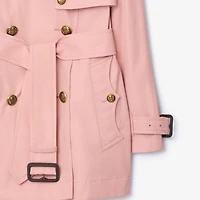 Short Lightweight Cotton Fitzrovia Trench Coat in Begonia pink - Women | Burberry® Official