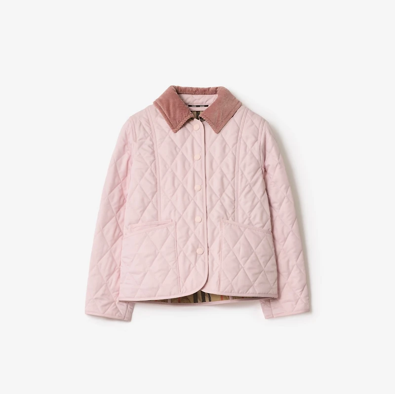 Quilted Barn Jacket in Light pink | Burberry® Official