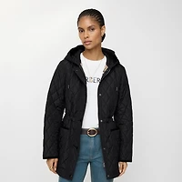 Quilted Nylon Parka in Black/sand - Women | Burberry® Official