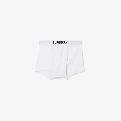 Cotton Boxer Shorts in White - Men | Burberry® Official