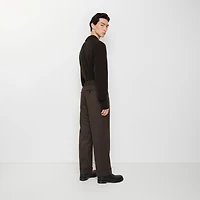 Wool Tailored Trousers in Carbon grey/dark mink - Men | Burberry® Official