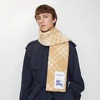 Check Wool Scarf in Sand | Burberry® Official