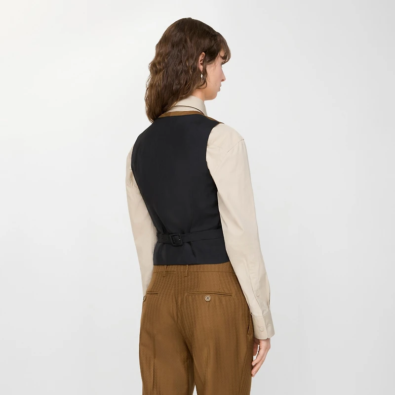 Wool Mohair Waistcoat in Hazelnut brown - Women | Burberry® Official