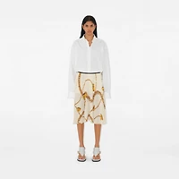 Shield Hardware Jersey Skirt in White/gold - Women | Burberry® Official