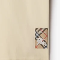 Check Label Cotton T-shirt in Nutmeg - Women | Burberry® Official