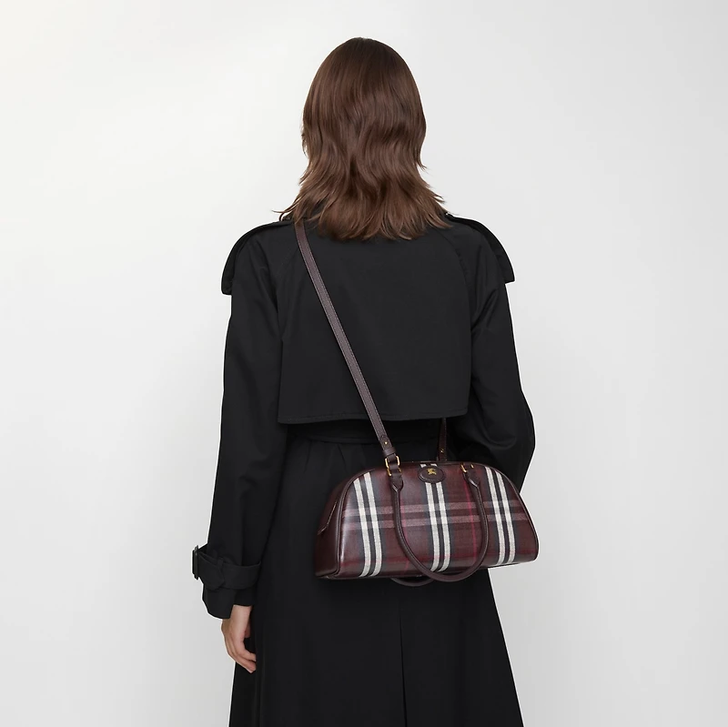 Medium Highlands Bowling Bag​ in Mahogany red - Women | Burberry® Official
