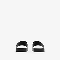Check Slides in Leaf - Men, Technical | Burberry® Official