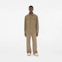 Cotton Overshirt in Quill - Men | Burberry® Official
