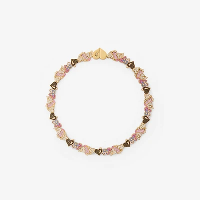 Souvenir Pavé Necklace in Gold/multicolour - Women | Burberry® Official