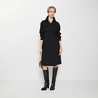 Wool Trench Dress in Black - Women | Burberry® Official