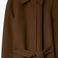 Wool Cashmere Wrap Coat in Tor/canvas
