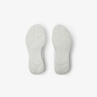 Leather Matrix Sneakers in Optic white - Women | Burberry® Official