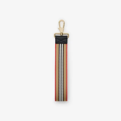 Icon Stripe Key Fob in Archive beige - Women | Burberry® Official