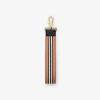 Icon Stripe Key Fob in Archive beige - Women | Burberry® Official