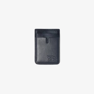 Pop Check Magnetic Card Case in Midnight blue - Men | Burberry® Official