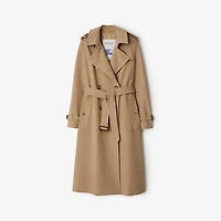 Long Cashmere Kensington Trench Coat in Trail melange - Women | Burberry® Official