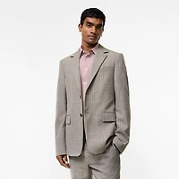Pinstriped Wool Sloane Tailored Jacket in Soil brown/cotton white - Men | Burberry® Official