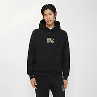 EKD Check Cotton Hoodie in Black - Men | Burberry® Official