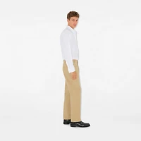 Cotton Trousers in Flax - Men | Burberry® Official