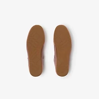 Leather Knight Runner Sneakers in Dusky rose/dove beige - Women | Burberry® Official