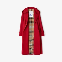 Long Castleford Trench Coat in Currant - Women, Cotton | Burberry® Official