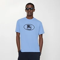 Knight Stamp Cotton T-shirt in Cornflower blue - Men | Burberry® Official