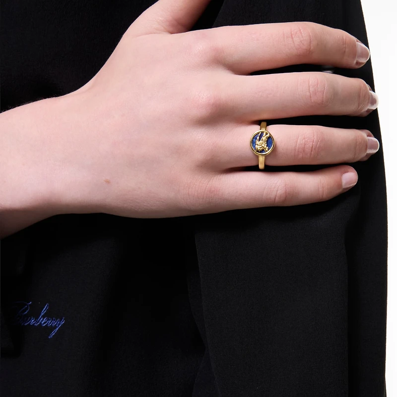 Knight Coin Ring in Gold/blue - Women | Burberry® Official