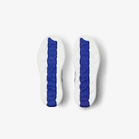 Leather and Check Terrace Sneakers​ in White/hyacinth - Men | Burberry® Official