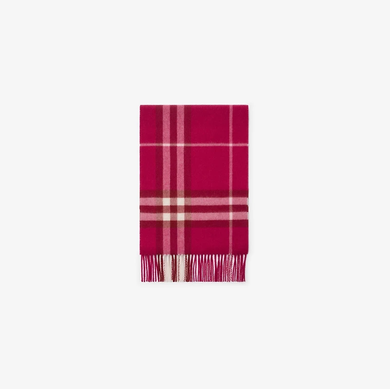 Check Cashmere Scarf in Jam | Burberry® Official