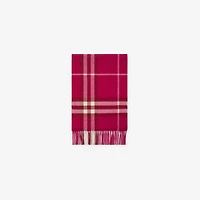 Check Cashmere Scarf in Jam | Burberry® Official